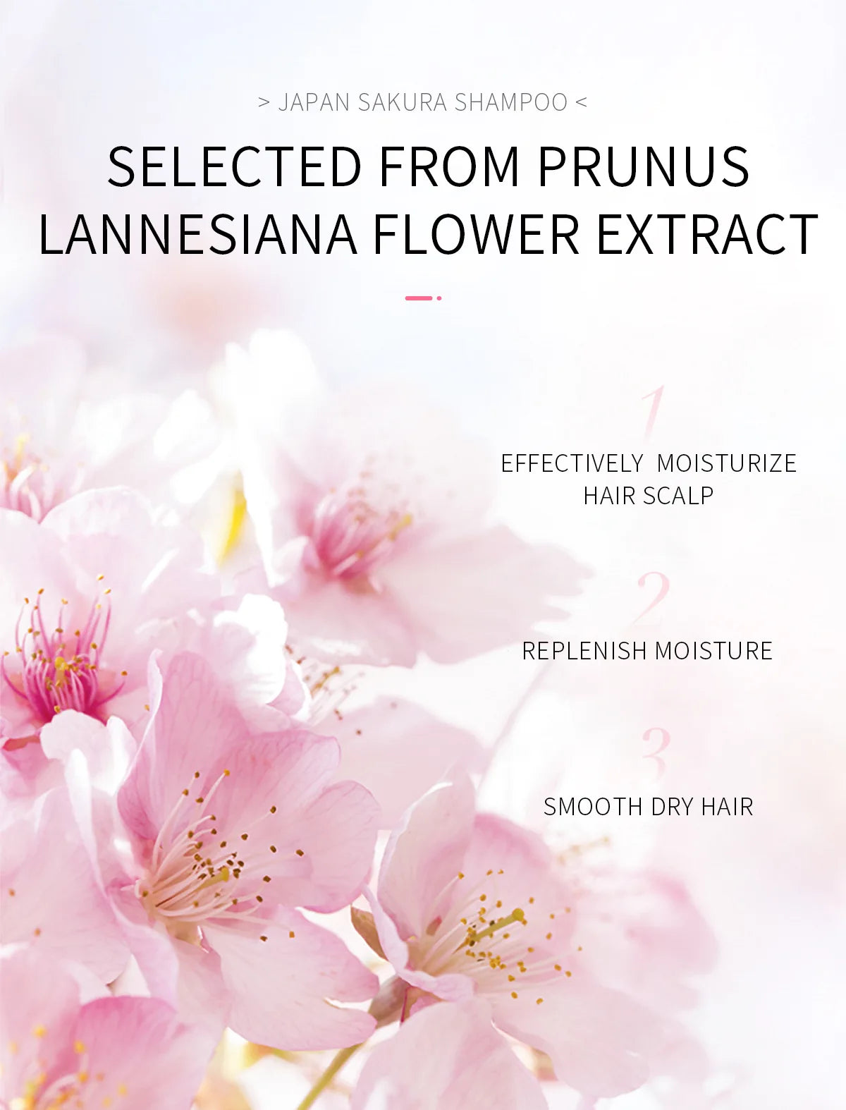 LAIKOU Japan Sakura Shampoo/Conditioner Repair Damaged Hair Moisturizing Nourishing Oil Control Hair Cleansing Care