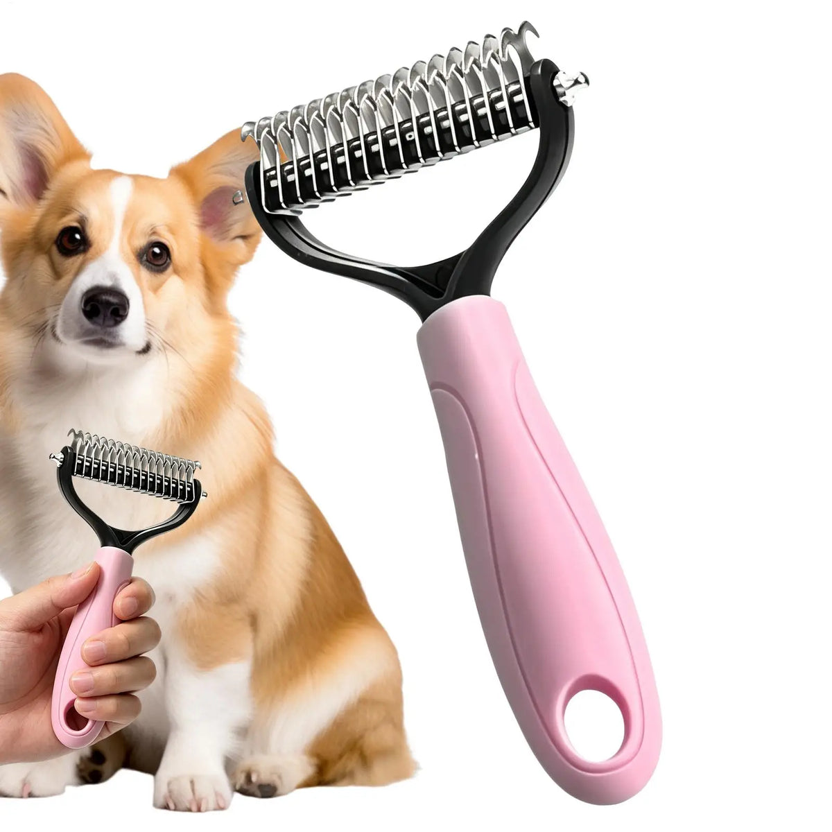 Pet Deshedding Brush Cat Comb Cleaning Hair Remover Grooming Tool for Dog and Cats De-Matting Comb Cleaning Pets Supplies ﻿