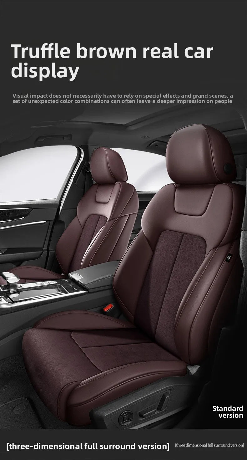 Custom Fit Full Luxury Car Seat Cover Car SUV Full Seat Set Perforated Genuine Leather for Various Models Contact Seller JJ208
