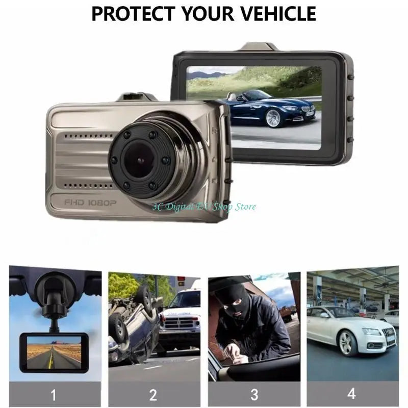 E74D Dashing Camera Front and Rear 1080P Dashing Camera in Car Camera Dashboard Camera Dashcam for Car Recording Monitoring