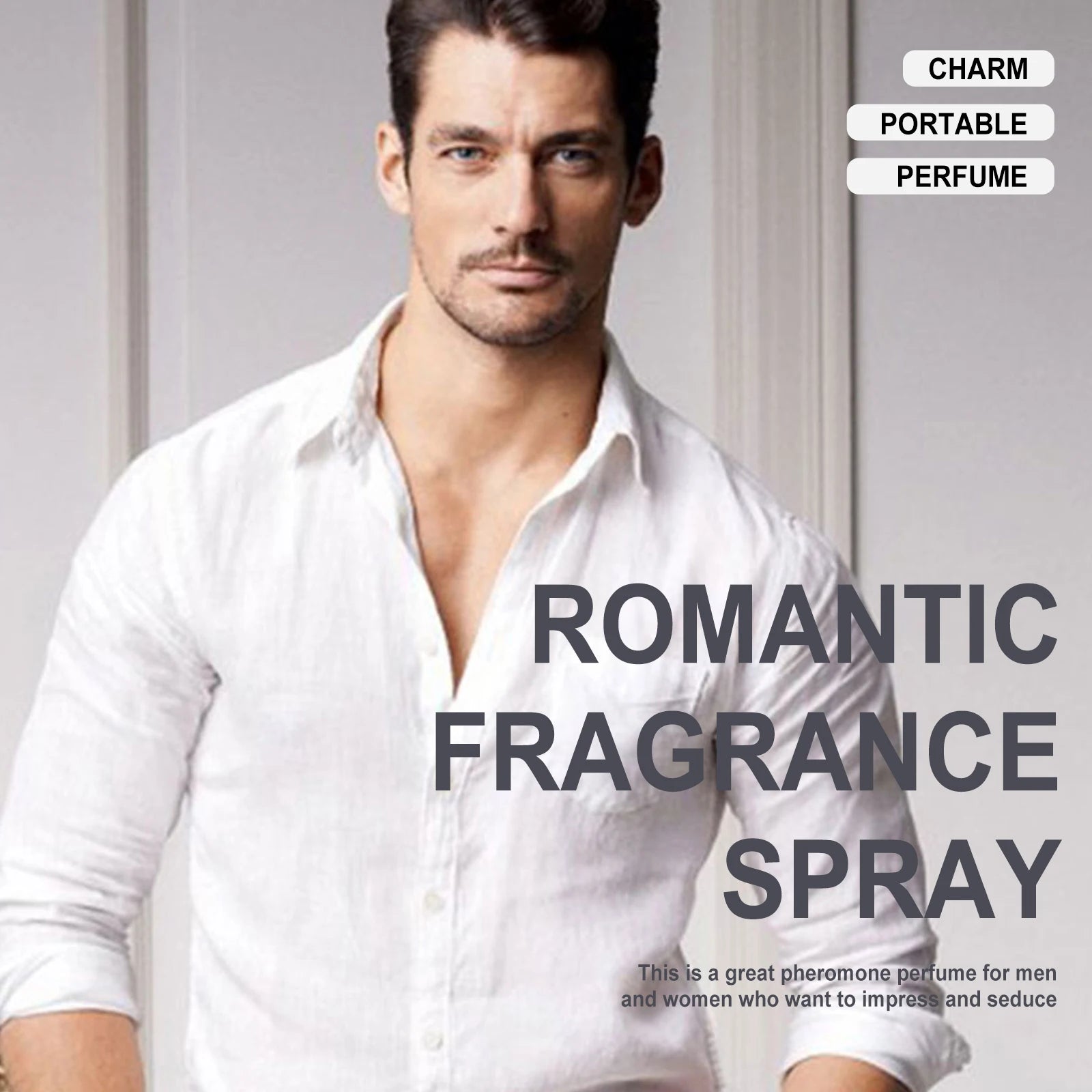Roxelis 50ml Men Charming Fragrance Gentle Formula Long Lasting Fresh Mint Scent  Elegant Gentleman Fragrance Perfect for Dating