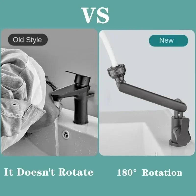 Hot Cold Water Basin Faucet Multifunction Booster Universal Rotating Wash Basin Tap for Bathroom Kitchen Household Mixer Faucet