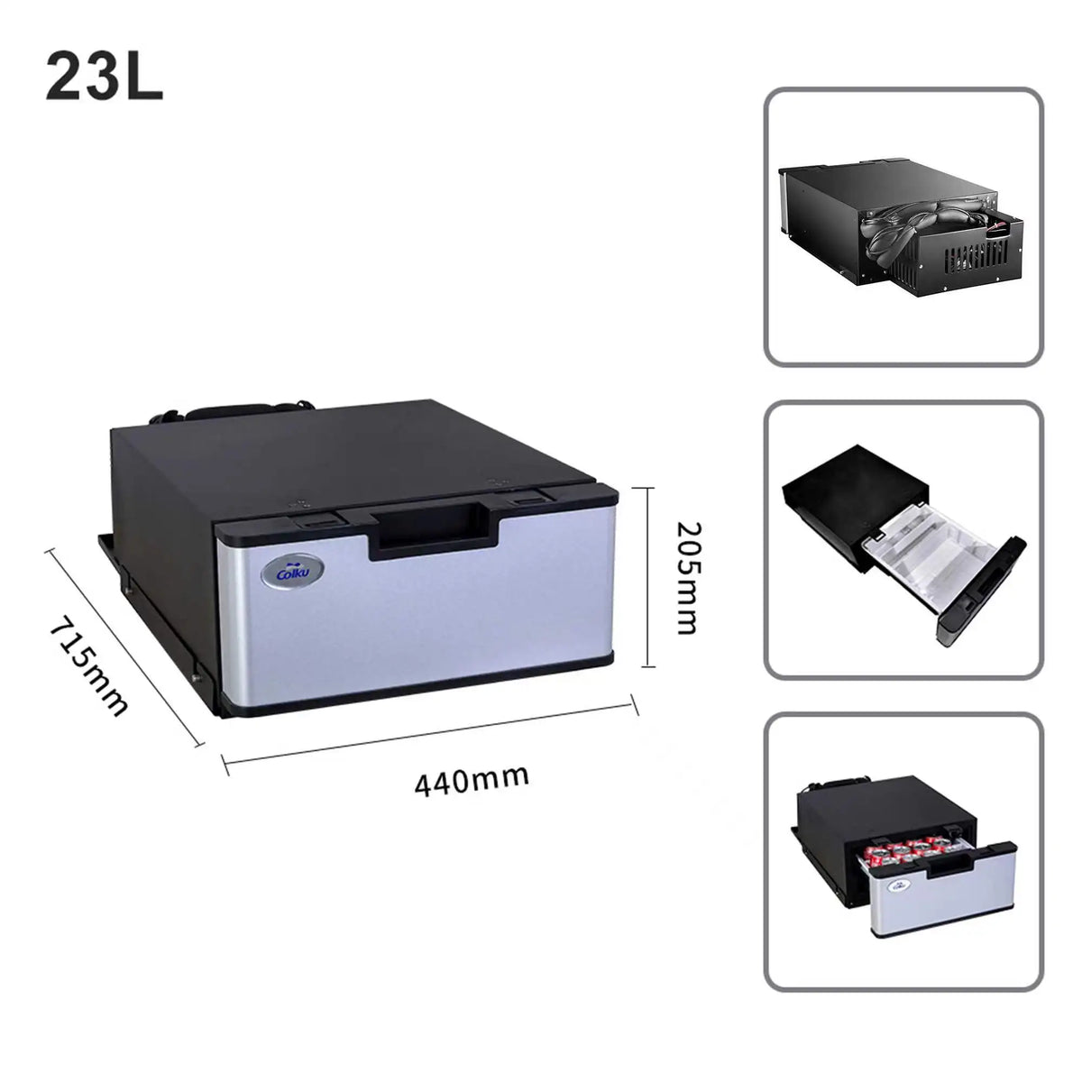 Hot Selling 23L 12V Electric Freezer For Boat Drawer Car Refrigerator With Compressor Drawer Fridge For Truck Suv