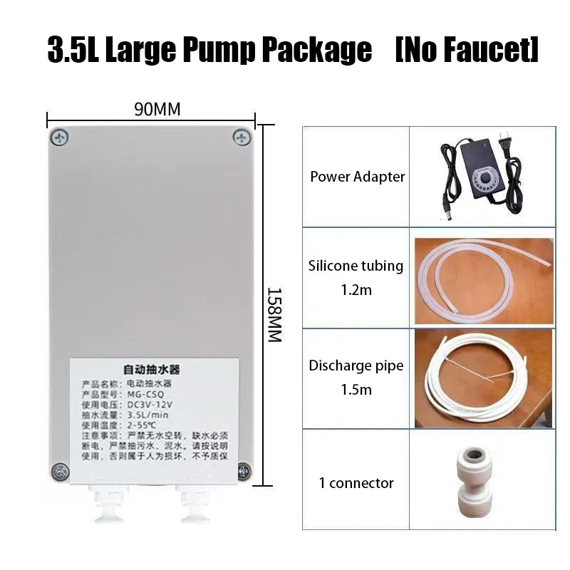 12V Caravan Electric Kitchen Water Pump Faucet Automatic Water Suction Pump 2L/3.5L Min Faucet Automatic Suction Pump For Galley