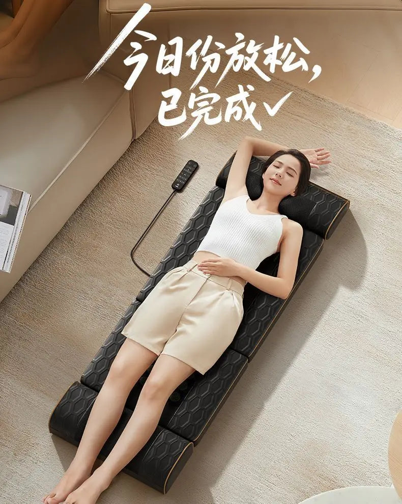 Foldable Multifunctional Massage Mattress Automatic Heating Massage Pad For Neck Shoulder Waist Back Leg Foot Home Use