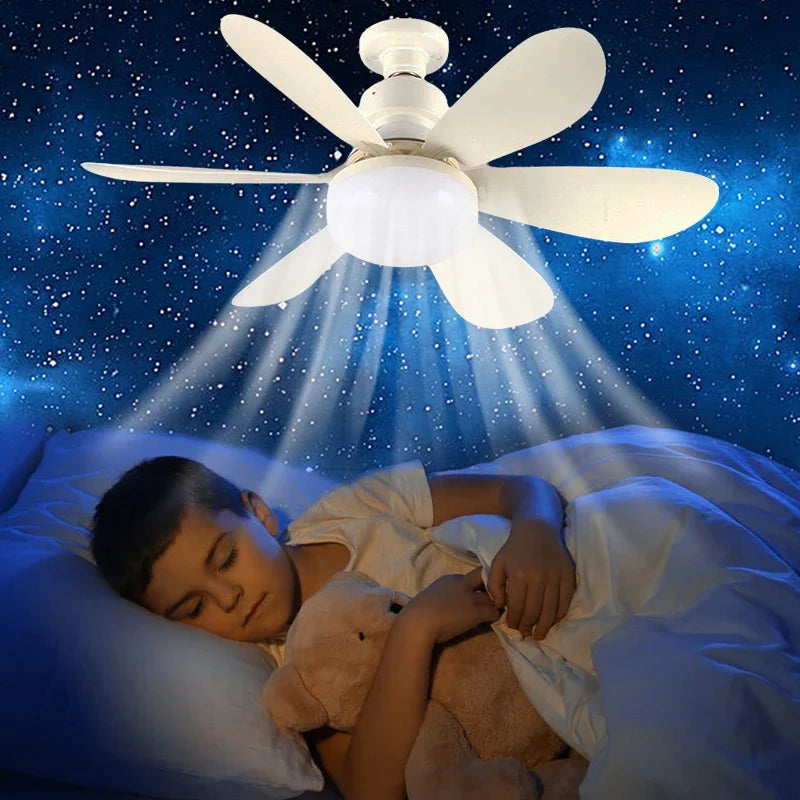 LED 30W Ceiling Fan Light E27 with Remote Control for Dimming, Suitable for Living Room, Study, Household Use, 85-265V