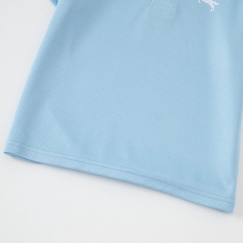 2-piece Summer Children's Casual Suit For Boys Cool Polo Short Sleeved Top Comfortable Solid Color Pocket Pants Trendy Clothing