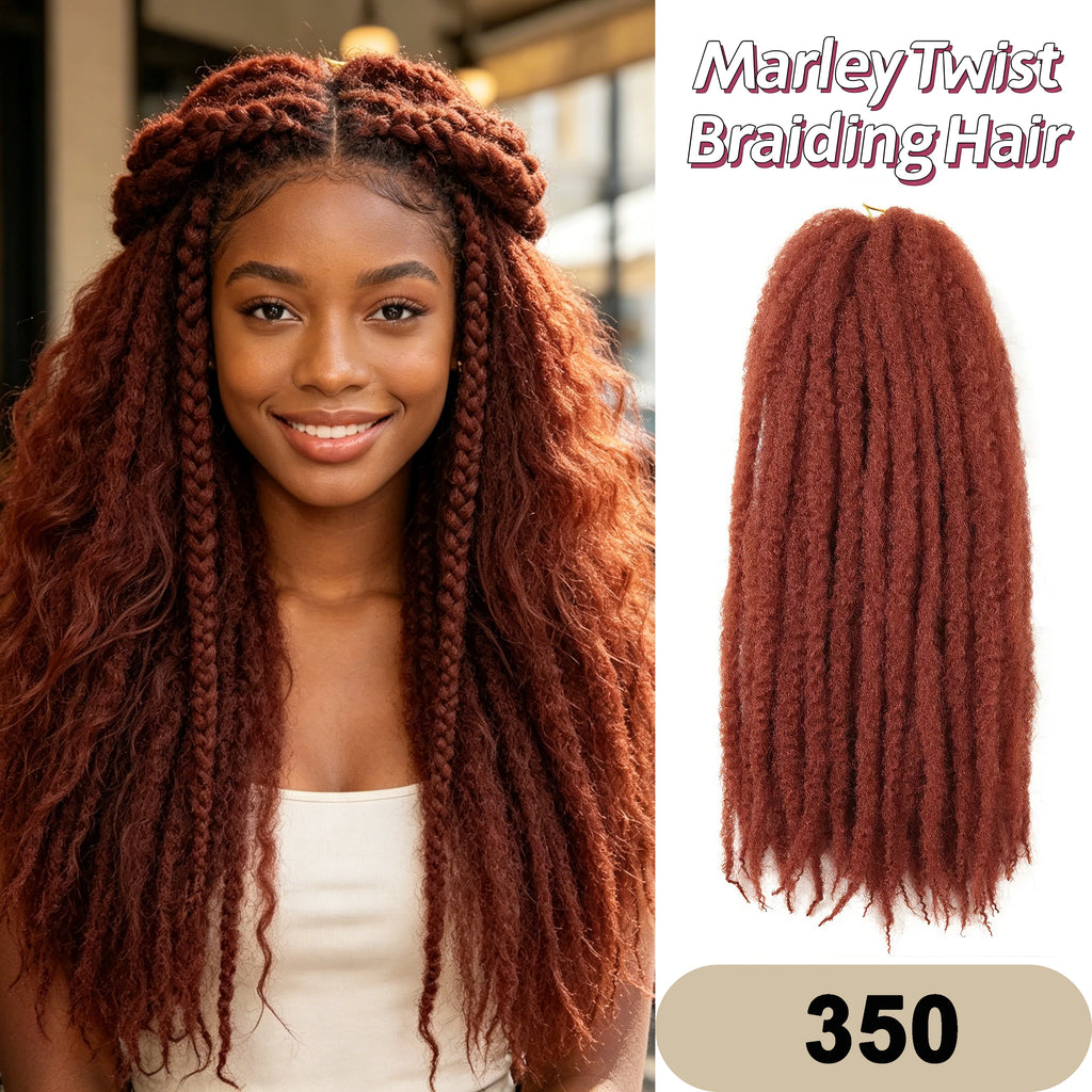Afro Kinky Twist Crochet Hair Braids Marley Braid Hair 18inches Senegalese Curly Crochet Synthetic Braiding Hair Extensions