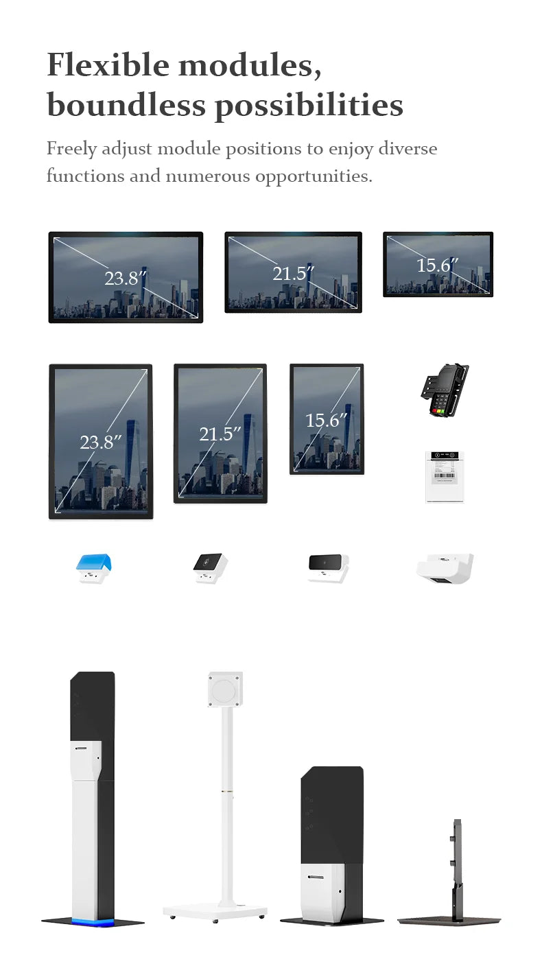 Touch Screen Kiosk Self-Service Ordering System with Printer Support POS Machine for Restaurant Payment Kiosk