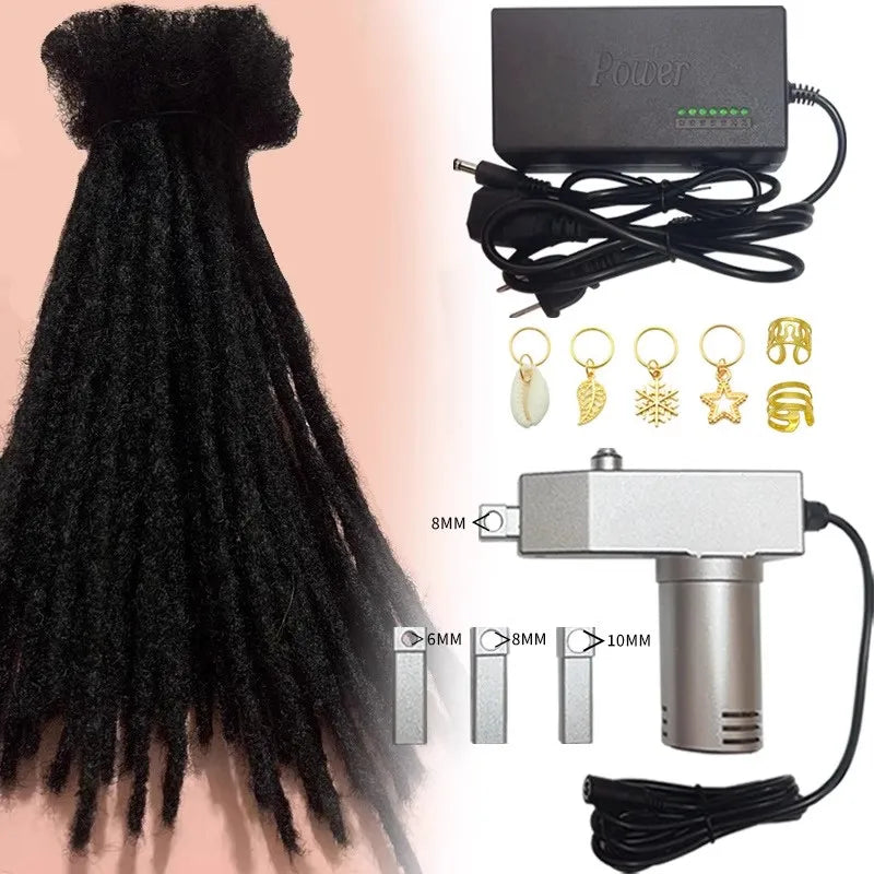 Portable Dreadlock Machine Automatic Braiding Machine DIY Hair Styling Dreadlocks Braiding Electric Dreadlocks Maker
