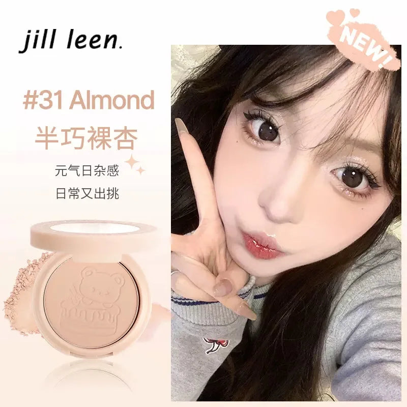 JILL LEEN Monochrome Colorful Soft Mist Blush Disc Highlight Grooming Peach Gills Purple Matte Brightening Expansion Color