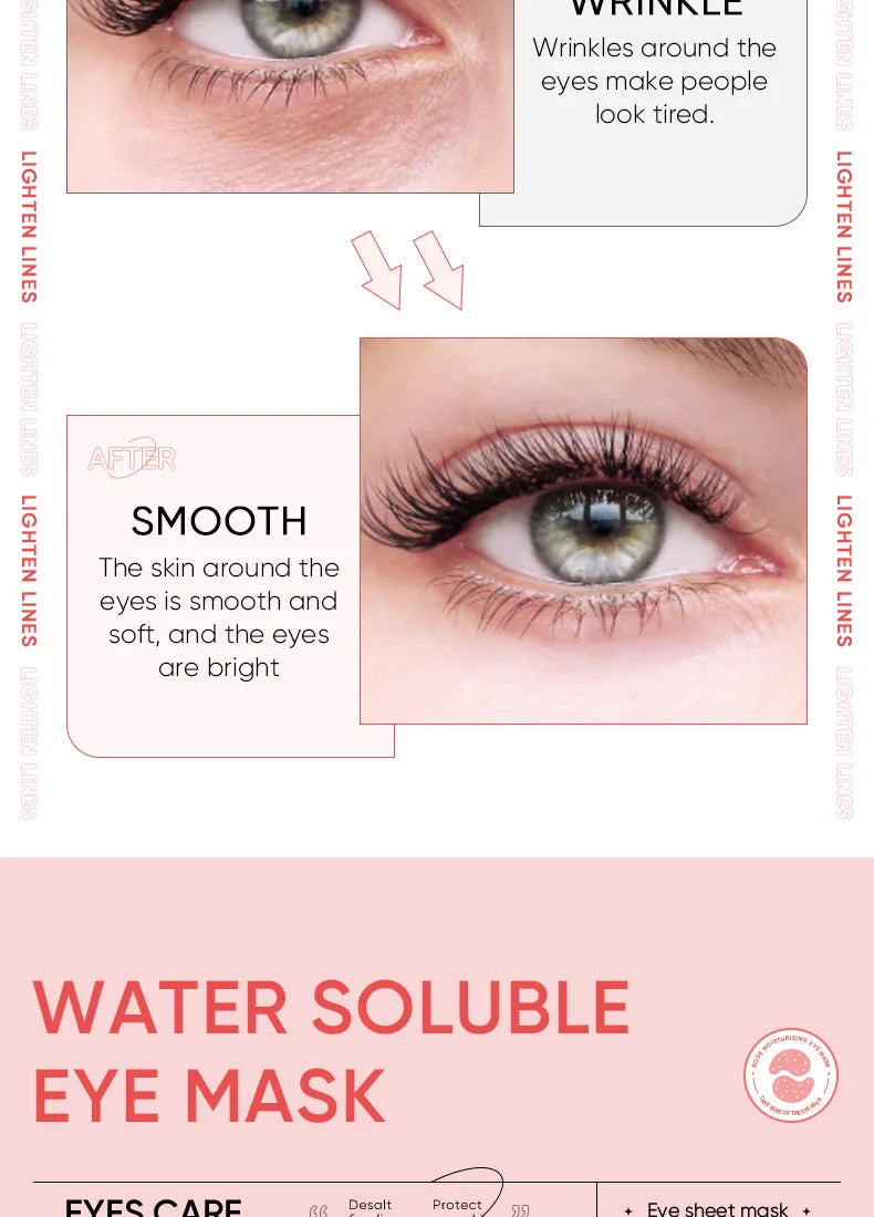 60 Pieces of Rose Starry Sky Collagen Eye Mask, Anti-Dark Circles, Anti-Eye Bags, Moisturizing and Firming Eye Patches, Eye Skin Care