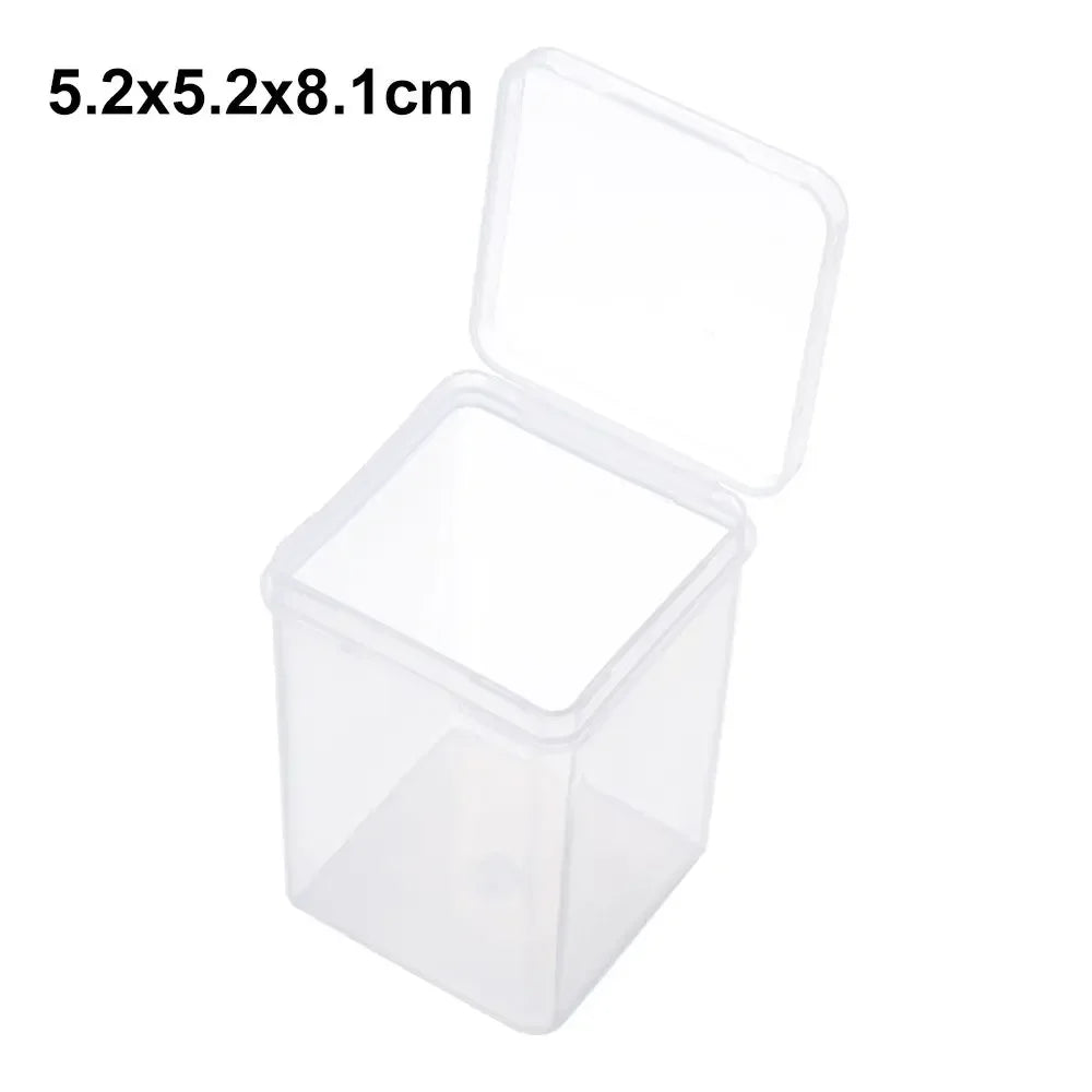 Mini Plastic Box Rectangular Translucent Packing Box Dustproof Durable Strong Jewelry Button Sundries Storage Case Container