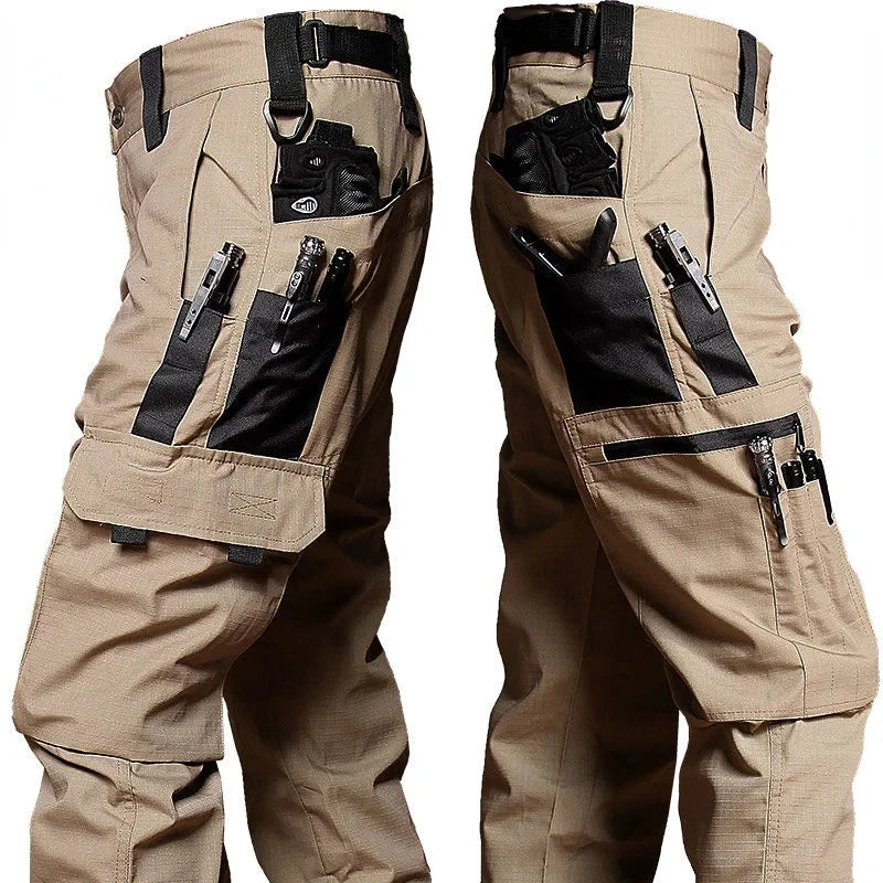 Multi-Pocket Men's Tactical Casual Pants Cargo Pants Outdoor Hiking Trousers Wear-Resistant Training Overalls