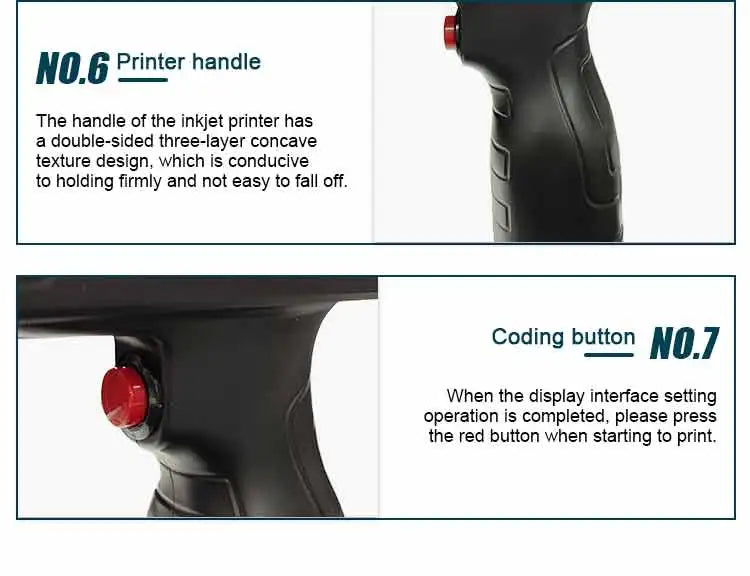 For Phezer P17 Handheld Inkjet Printer 12.7mm Portable Date Code Expiry Batch Number Logo QR Barcode Label Maker 28 Languages