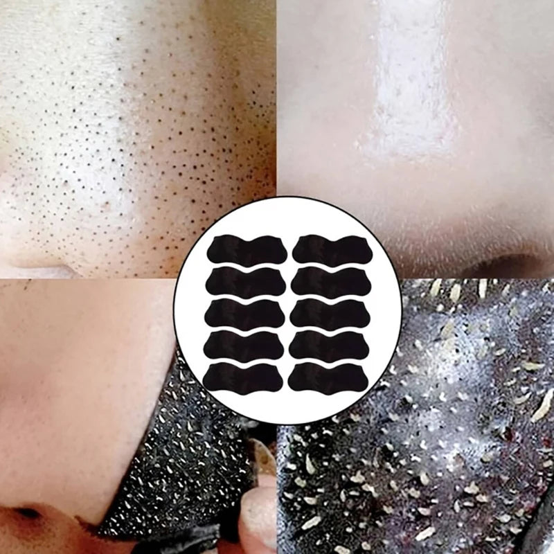 10Pcs Unisex Blackhead Remove Mask Peel Nasal Strips Deep Cleansing Shrink Pore Nose Black Head Remove Stickers Skin Care Mask