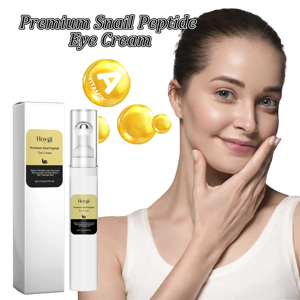 Snail Peptide Eye Cream Remove Eye Bag Anti-Puffiness Fade Dark Circle Firming Skin Roller Massage Nourishing Care Eye Cream