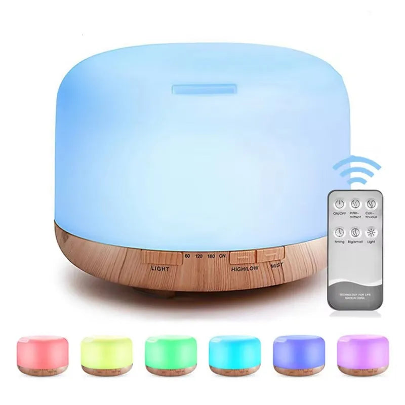 Aroma Diffuser Air Humidifier, Quiet 5-in-1 Premium Humidifier, Home Fragrance Aroma Diffuser with 7 LED Color Changing Light