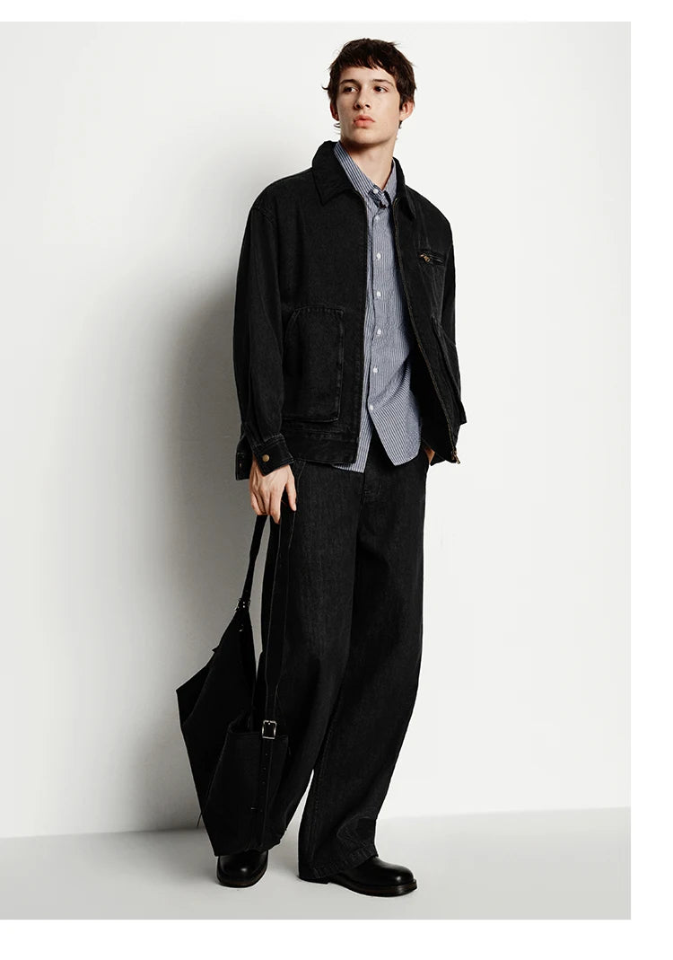 Semir Denim Jacket Men Vintage Detroit Style Workwear Pure Cotton Casual Outdoor Coat 2025 Autumn Winter Fashion