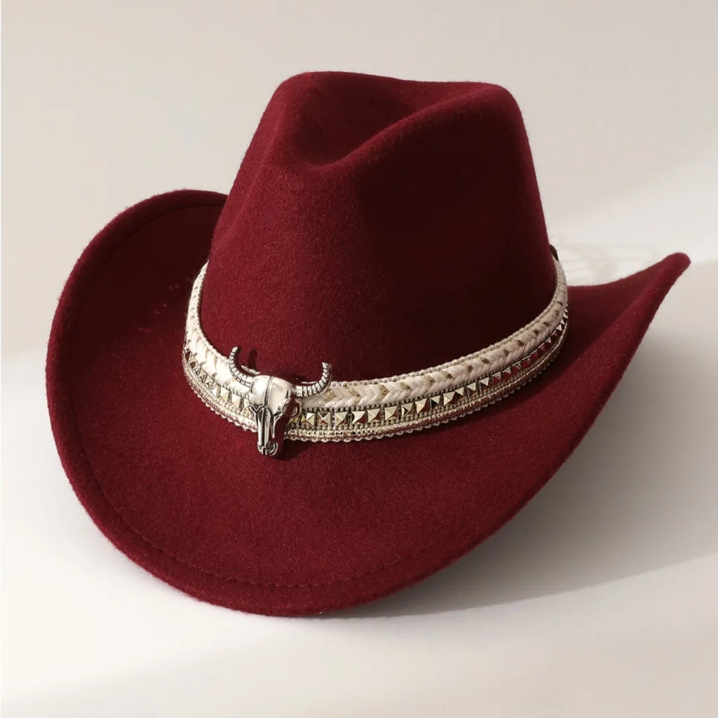 New Heart Shaped Cowboy Head Accessories Cowboy Hat Felt Hat New Men's and Women's Outdoor Hat Knight Hat