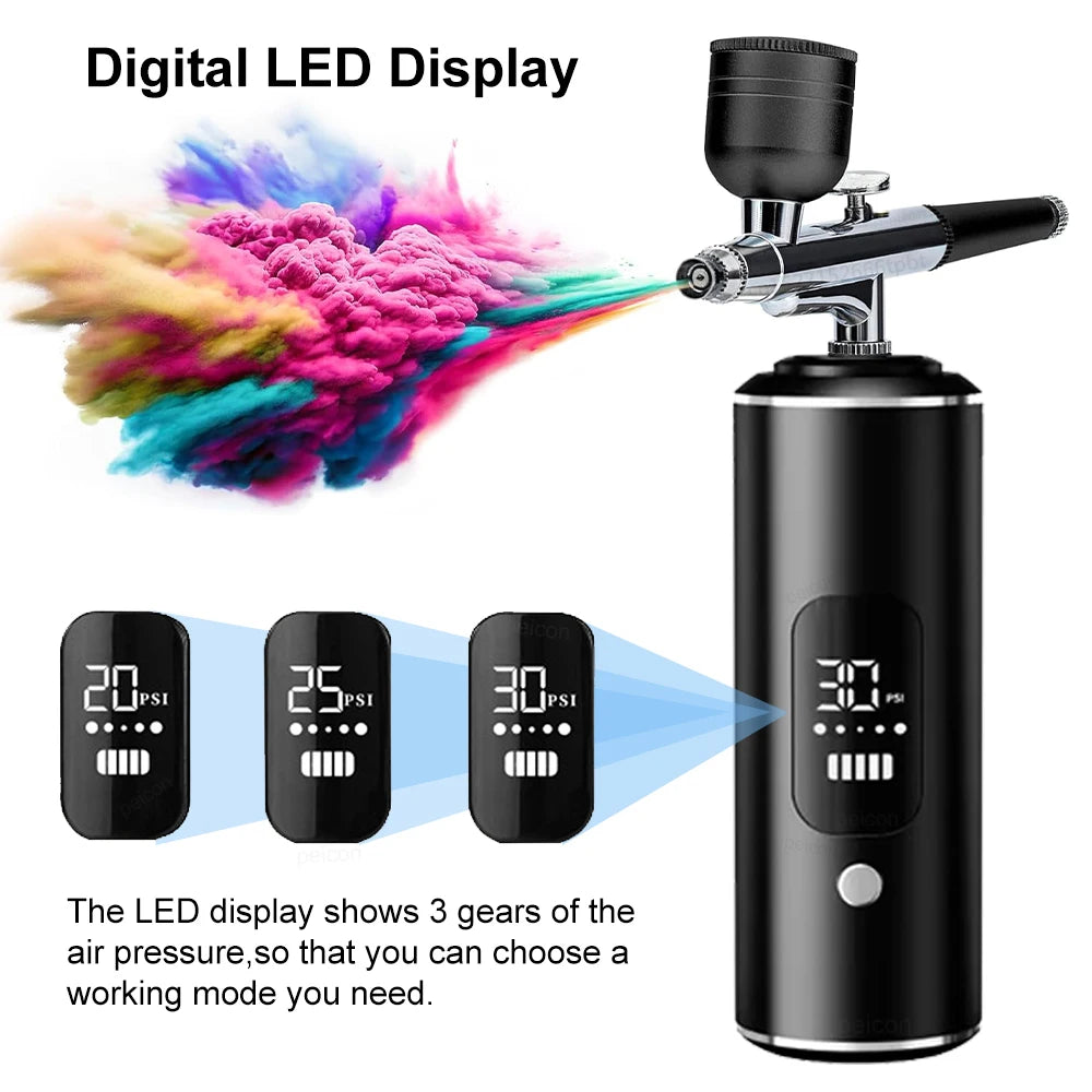 Nails Art Painting Airbrush With Compressor For Cake Decoration Makeup Manicure Nail Airbrush Portable Varnish Paint Sprayer Gun