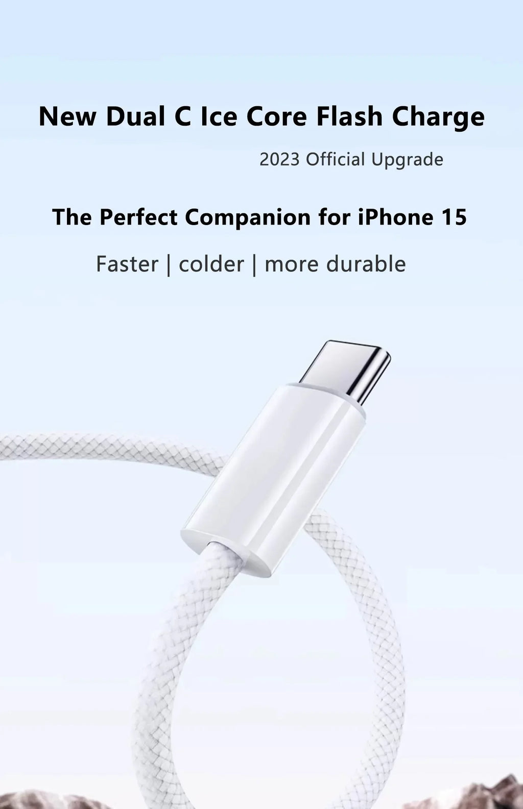 Original USB-C Fast Charger Cable For iPhone 15 Pro Max 15 Pro 15 Puls PD 60W USB-C Weaving Charging Data Line Accessories