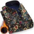 2025 spring shirts flower design high quality thicken casual mens shirt,autumn smart casual shirt men,size M-5XL KCY019
