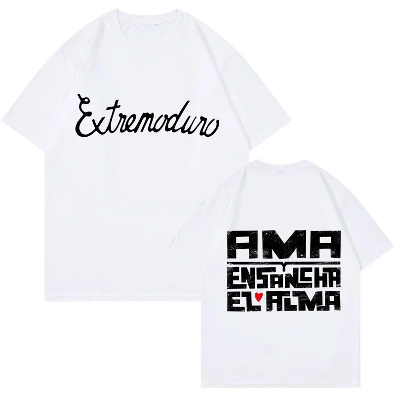 Unisex Fashion Rock Band Extremoduro Print Short Sleeve T Shirt Men Women Graphic Vintage T-Shirt Y2k Hip Hop Tees Tops Clothes