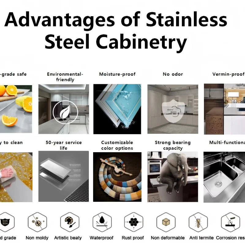 YG Custom Wholesale Supplier Stainless Steel Outdoor Kitchen Cabinet BBQ Island One Stop Complete Set Commercial or Home