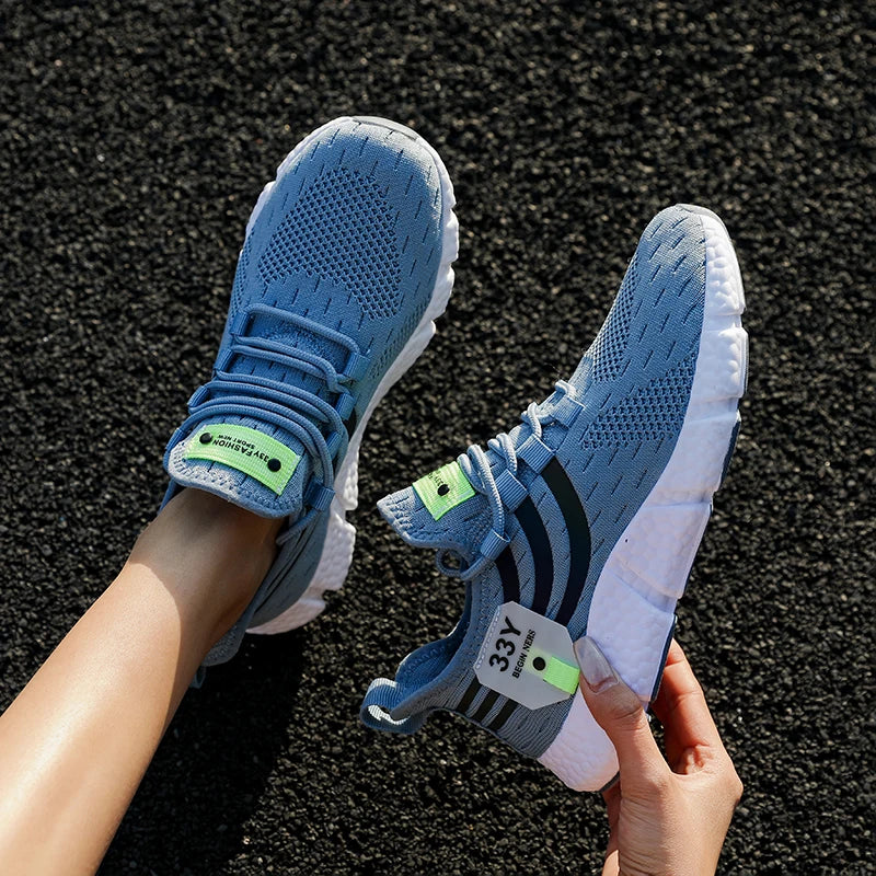Men Casual Sport Shoes Breathable Lightweight Sneakers Outdoor Mesh Black Running Shoes Athletic Jogging Tenis Walking Shoes