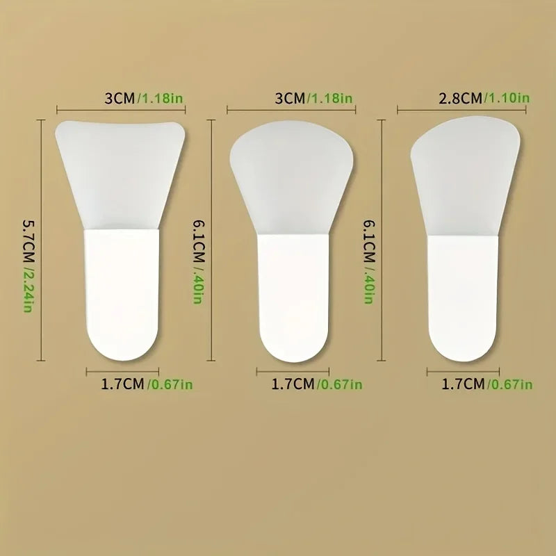 Makeup Mask Brush 3 Pieces Mask Applicator Brush Soft Silicone Brush, Mini Makeup Spatula Facial Beauty Tool Set, Facial Mud