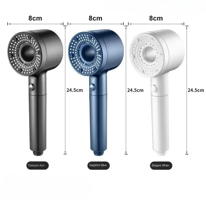 New 5 Speed Adjustment Showerhead High Pressure Shower Head One-Key Stop Handheld Shower Filter Showers for Bathroom Supplies