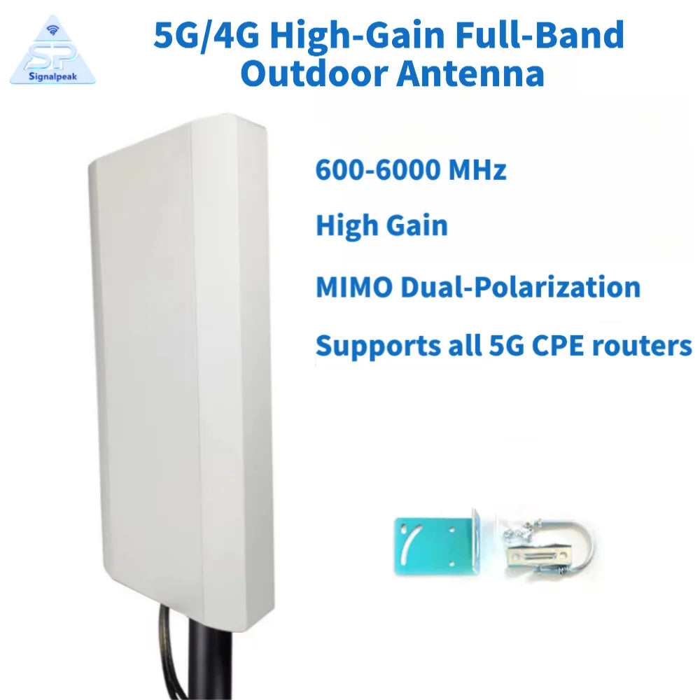 High Gain 5G 4G LTE Outdoor Enhanced Antenna 2X14dBi Dual Polarized MIMO Waterproof Antenna For Router Wireless Access Point