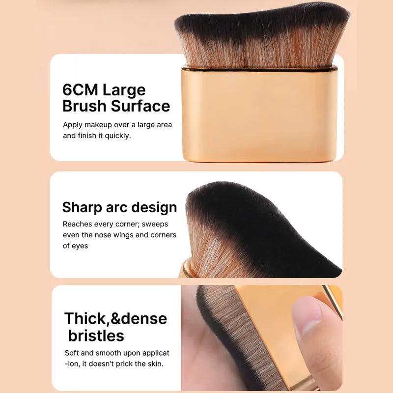 Makeup Brush for Contouring Tanning Liquid Foundation Cream Blush Soft Bristle Multi-purpose Makeup Tool for Days