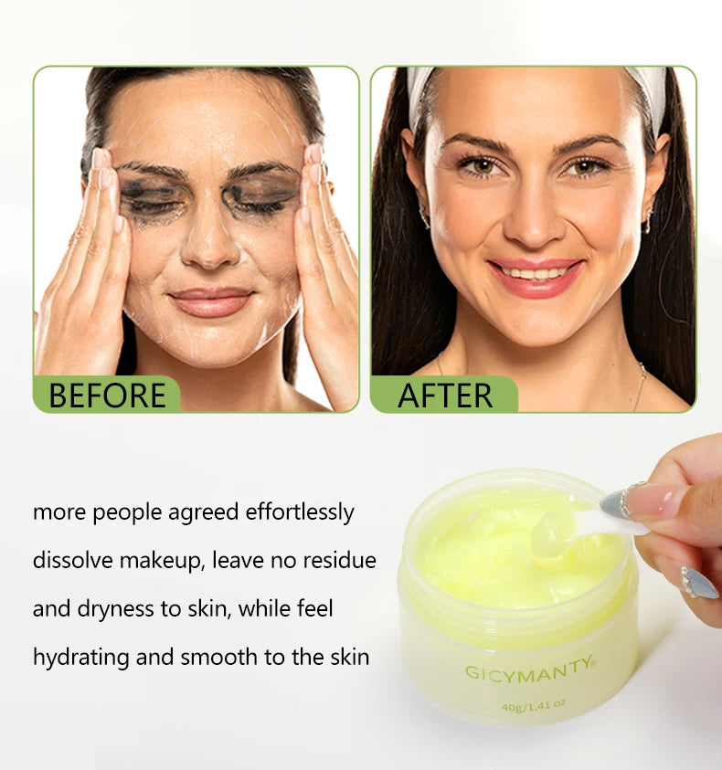 Makeup remover cream deeply cleanses the face, eyes, and lips with a gentle and non irritating makeup remover oil
