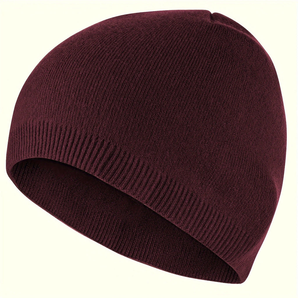 Winter Knitted Beanie Hat Unisex Soft Warm Windproof Running Cap Breathable Hiking Cycling Outdoor Sports Pullover Earmuffs Hat