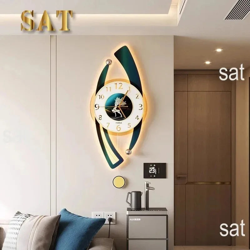 Interior Korean Wall Clocks Aesthetic Bedrooms Creative Minimalist Wall Watch Restaurant Digital Reloj De Pared Home Design