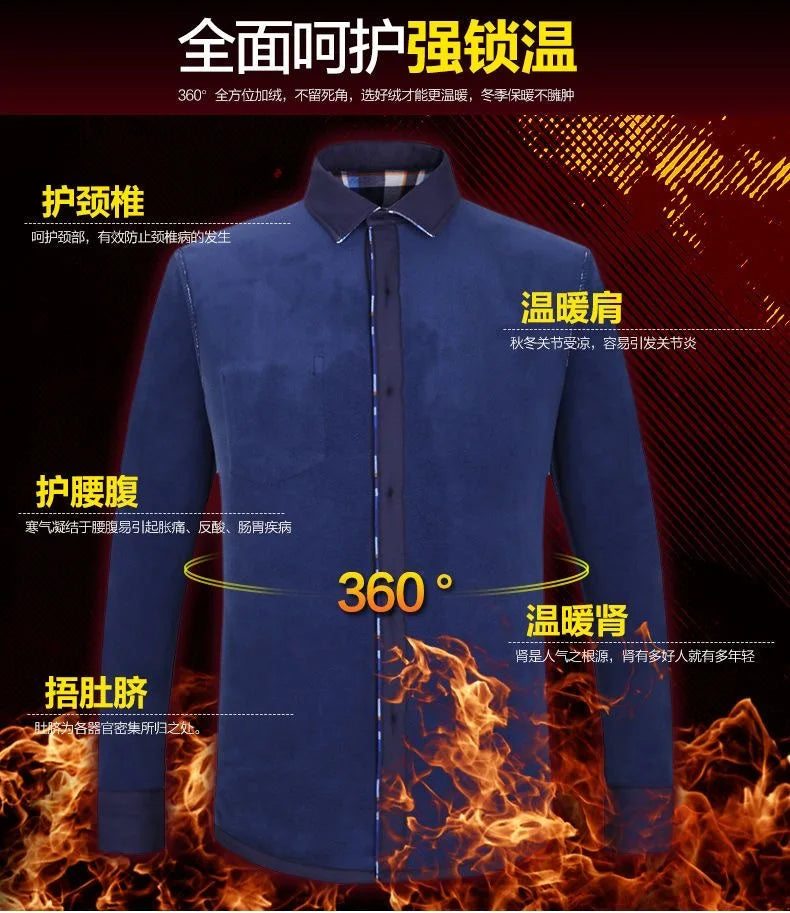 New Design Autumn Winter Warm Plaid Shirts for Men Evening Business Office High Quality Men's Winter Clothing Fashion Tops 2026