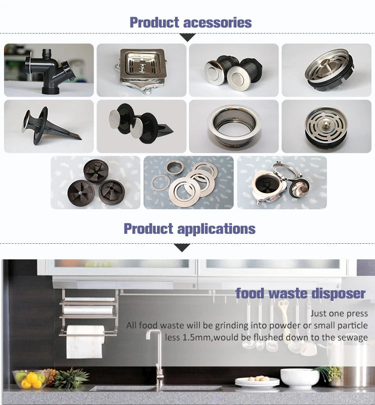 Airo Kitchen Appliances Sink Waste Disposer Ultra Silence Under Sink Garbage Disposal Powerful Sink Food Grinder Factory