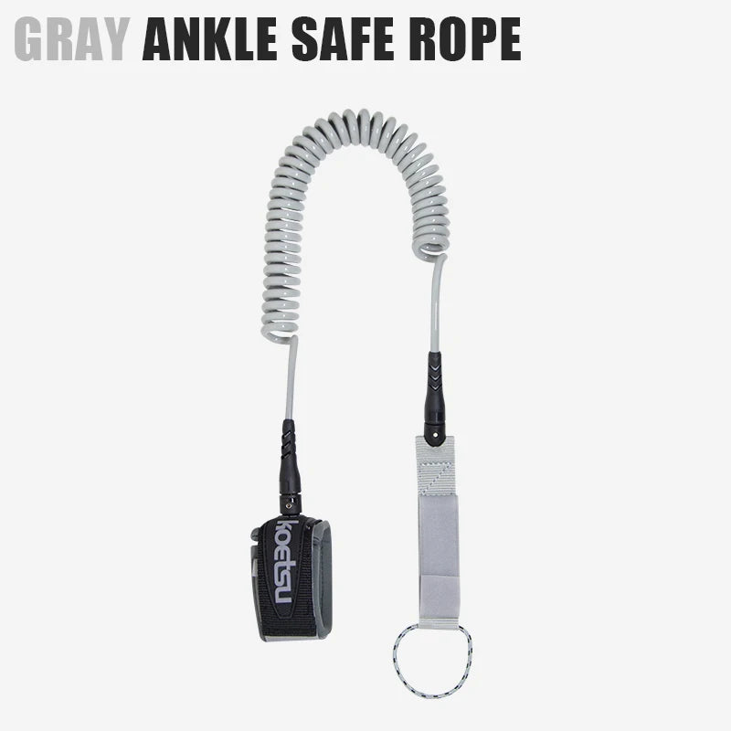 KOETSU Colorful Surfboard Accessories Foot Rope Safety Leash 7mm Adjustable TPU Material Rope for Stand Up Paddle Board