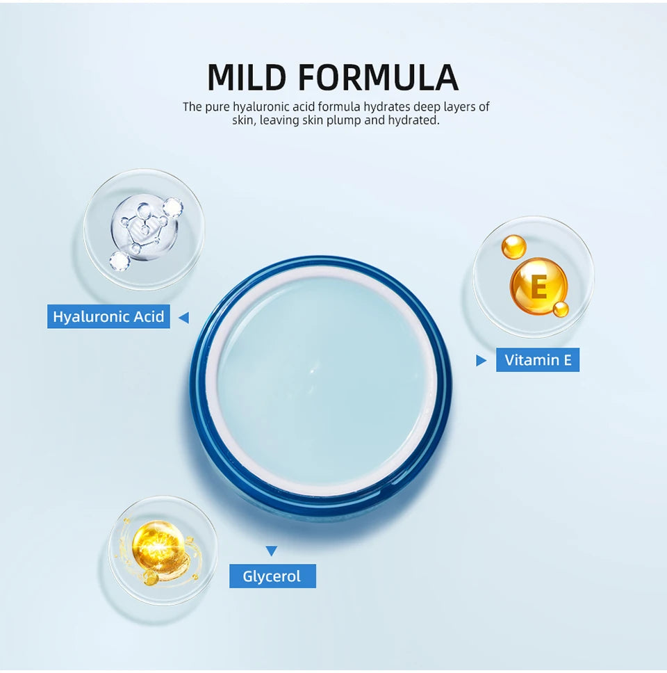Hyaluronic Acid Gel Cream Hydrating Face Moisturizer For Hydrate&Smooth Extra-Dry Skin Nourishing Improve Dryness Facial Lotion