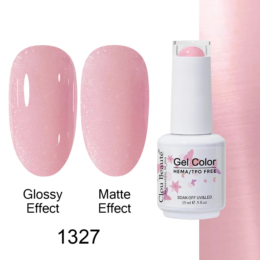 Clou Beaute HEMA TPO FREE Caramel Brown Wine Red Coffee Gel Nail Polish High Pigment Autumn Nail Art Full Coverage UV Varnish