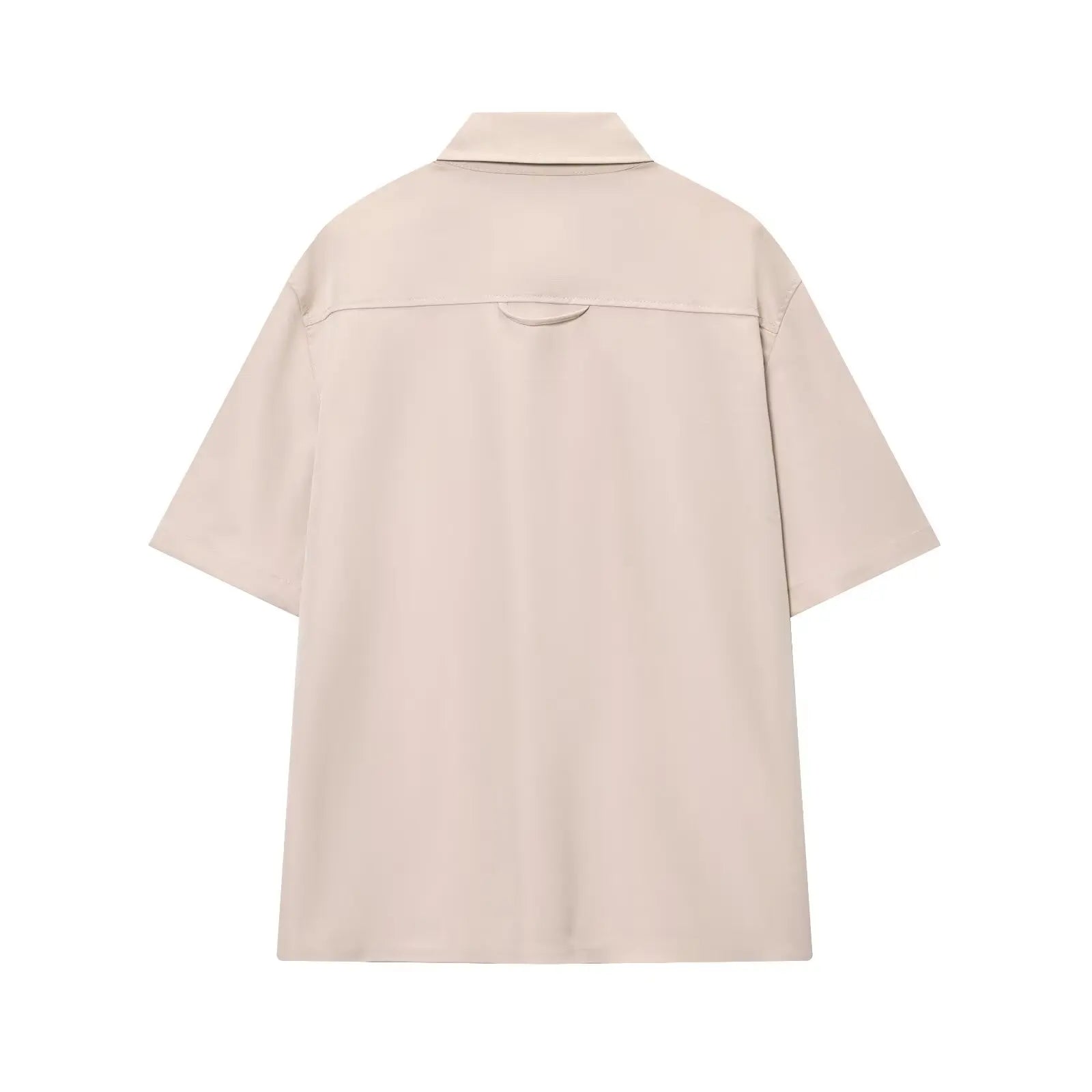 HH Women Summer Solid 2-Piece Set Button Pocket Decoration Short Sleeve Lapel Shirts+High Waist Pleated Zipper Casual Shorts