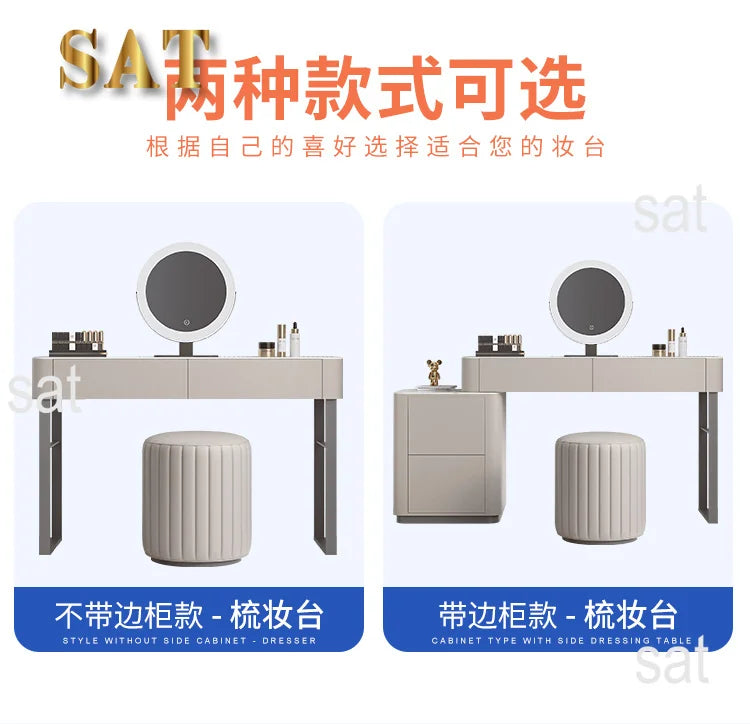 Modern Vanity Table with Mirror & Storage