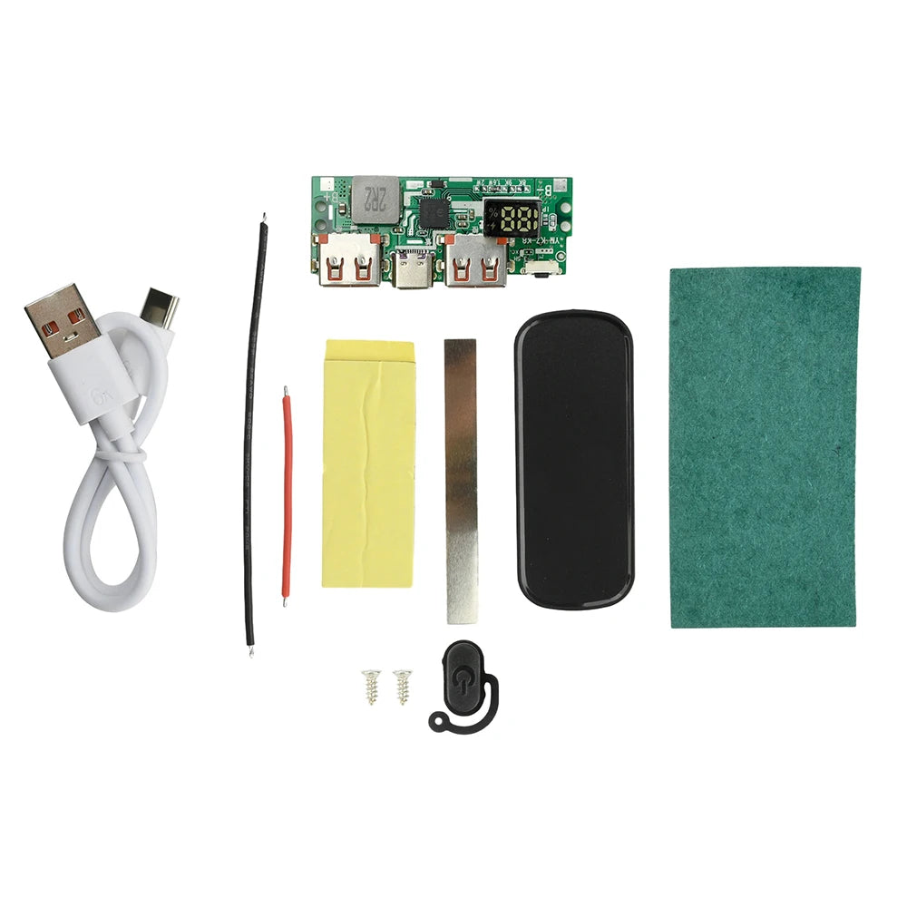 DIY Shell 1260110 Battery Holder Power Bank Case Dual USB Mobile Phone Charger TypeC 20000mAh Battery Storage Box Detachable