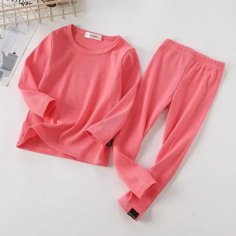 Baby Kids Pajamas Sets Cotton Boys Sleepwear Suit Autumn Girls Pajamas Long Sleeve Pijamas Tops+Pants 2pcs Children Clothing