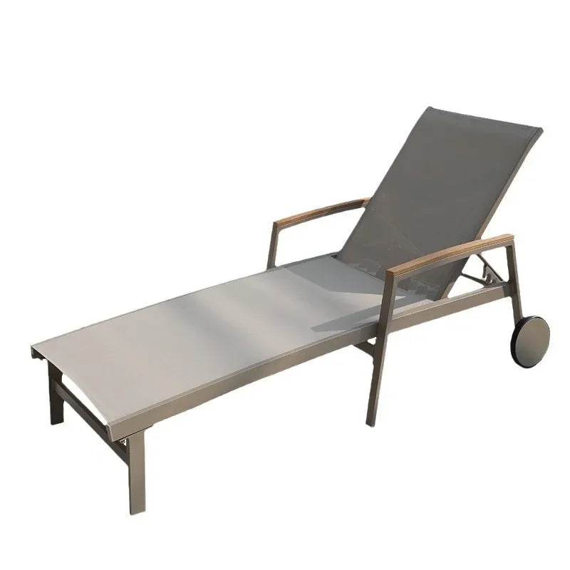 TQH-c13  Outdoor Courtyard Lying Pool Beach Leisure Lounger Waterproof and Sunscreen Hotel B & B Terrace Lying Bed Coffee Table