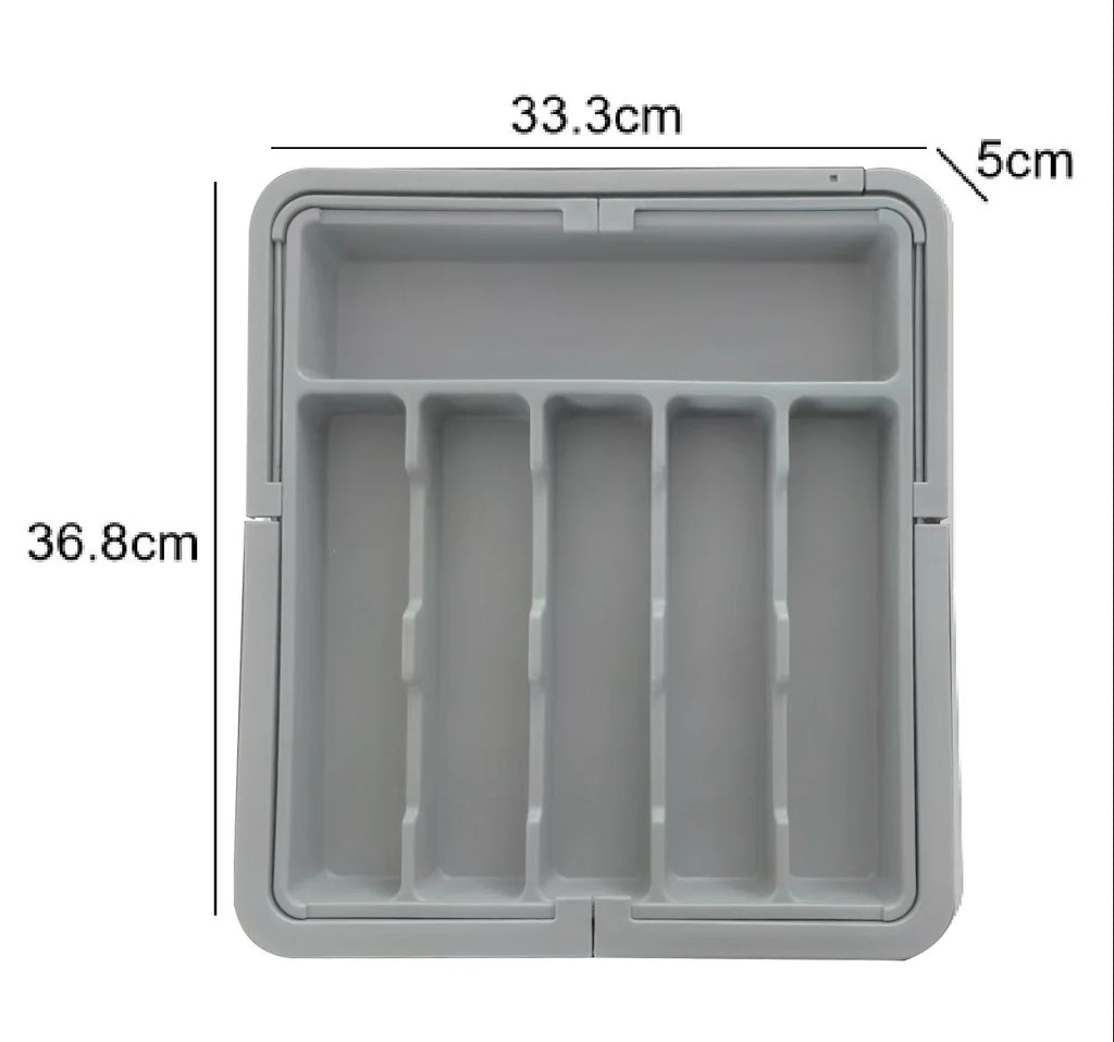 Adjustable Expandable Cutlery Drawer Organizer, Kitchen Utensil Storage Tray