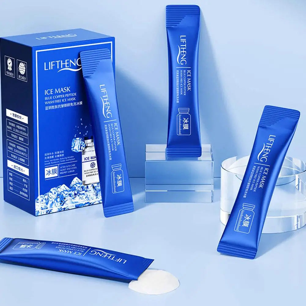 Blue Copper Peptide Face Serum Moisturizing Plumping and Radiant Skin Care Rejuvenation Repair Facial Essence