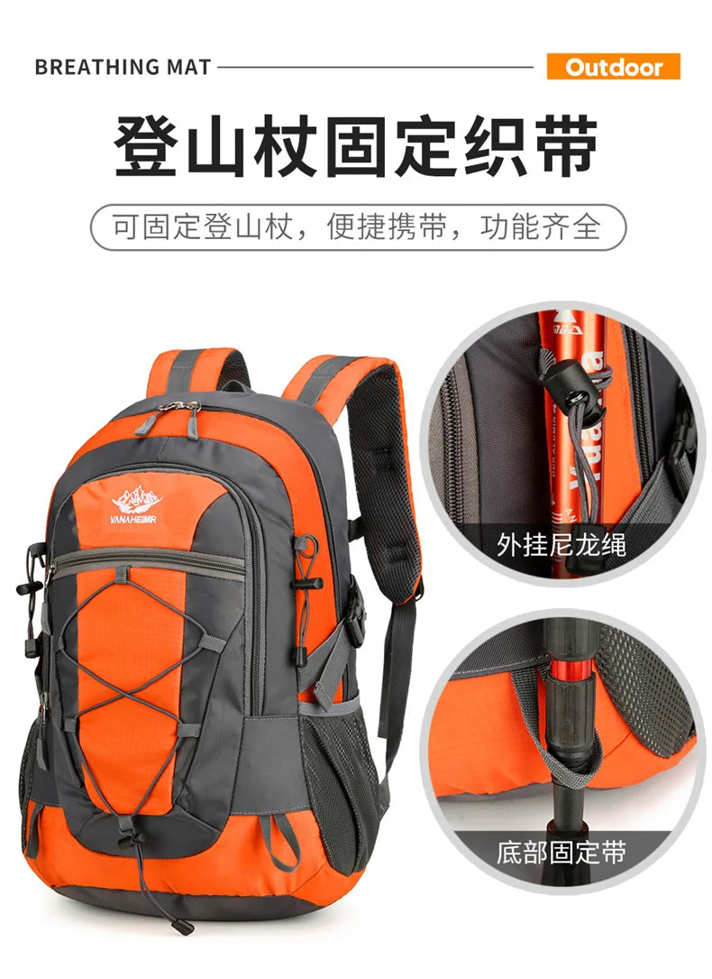 30L Lightweight Hiking Backpacks Waterproof Travel Shoulder Bags Outdoor Camping Cycling Fishing Climbing Backpack for Women Men